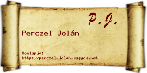 Perczel Jolán névjegykártya